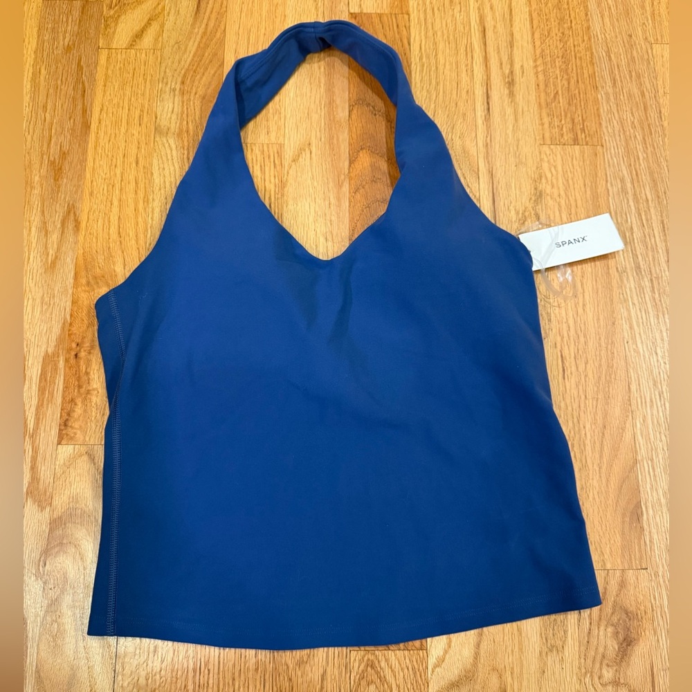SPANX Navy Blue Halter Tank Top